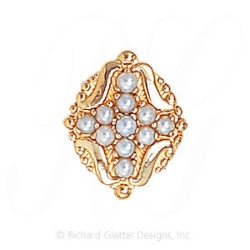 GS533 PL - 14 Karat Gold Pearl Slide 